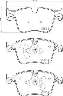 Колодки тормозные дисковые (комплект 4 шт) BREMBO P61127