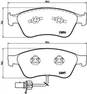 Гальмівні колодки пер. A6/A8 (02-16) BREMBO P 85 102