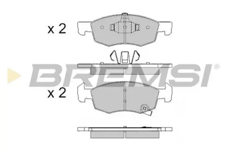 Гальмівні колодки перед. CORSA E 1.0-1.6 14- (ATE-TEVES) BREMSI BP3646
