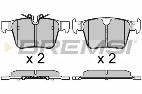 Гальмівні колодки зад. Volvo S60/S90/V60/V90/XC40/XC60/XC90 16- BREMSI BP3664