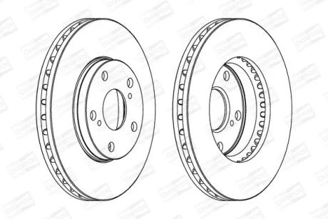 Гальмівний диск Avensis/Camry/Previa компл. 2шт CHAMPION 561676CH