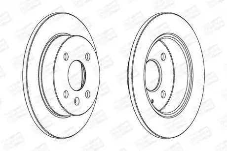 Диск тормозной задний (кратно 2шт.) Opel Astra (98-) CHAMPION 562071CH