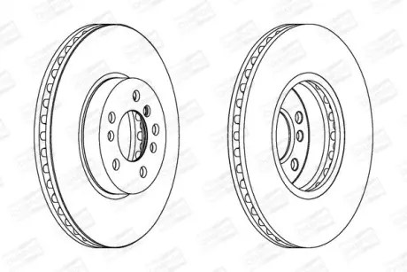 Диск тормозной передний (кртано 2) BMW X3 (E83), X5 (E53) CHAMPION 562134CH1