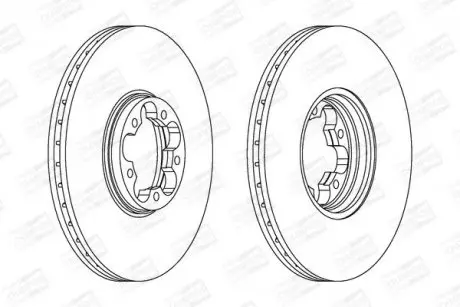 Диск тормозной передний (кратно 2шт.) Ford Transit (00-06) CHAMPION 562140CH