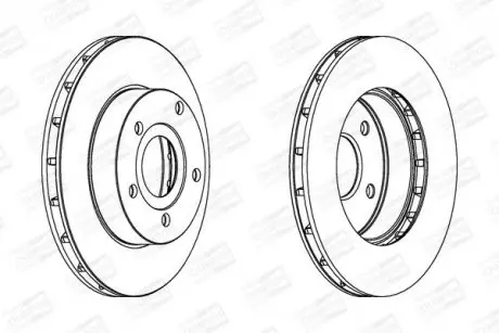 Диск тормозной передний (кратно 2шт.) Jeep Grand Cherokee (99-) CHAMPION 562147CH