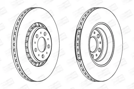 Диск тормозной передний (кртано 2) Volvo XC90 I CHAMPION 562217CH1