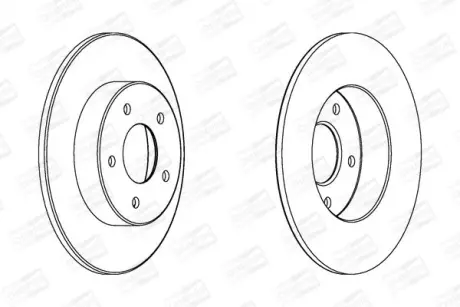 Диск тормозной задний (кратно 2) Nissan Almera (00-06), Primera (02-) CHAMPION 562264CH