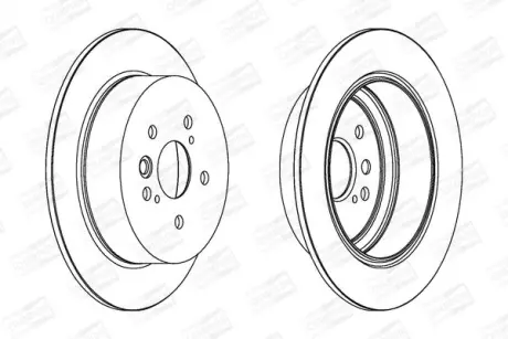 Диск тормозной задний (кратно 2) Toyota Rav 4 (I,II) CHAMPION 562288CH