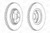 Диск тормозной передний (кратно 2шт.) RENAULT LAGUNA II (BG0/1_) 01-07, LAGUNA II Grandtour (KG0/1_) 01-07 CHAMPION 562381CH (фото 1)