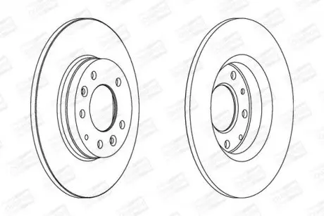 Диск тормозной задний (кратно 2шт.) Mazda 6 CHAMPION 562416CH