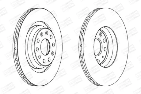 Гальмівний диск задн. A3/CC/Golf/Kodiaq/Leon (06-21) компл. 2шт CHAMPION 562432CH