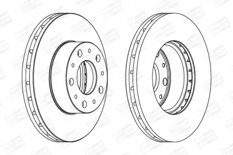 Диск тормозной передний (кртано 2) Citroen Jumper II/ Fiat Ducato (06-) (562468C CHAMPION 562468CH