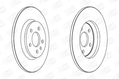 Диск тормозной задний (кратно 2) Audi A4 (B8), A6 (C7), Q5 (08-17) CH CHAMPION 562505CH