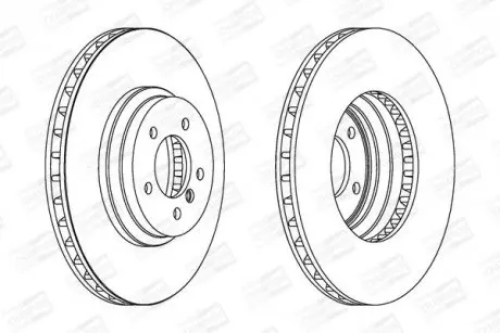 Диск гальмівний передній Bmw 3 (E90) (04-12), 3 Convertible (E93) (06-13) CHAMPION 562519CH-1