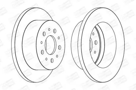 Диск тормозной задний (кратно 2шт.) Citroen Jumper (06-)/Fiat Ducato (06-)/Peugeot Boxer (05-) CHAMPION 562526CH