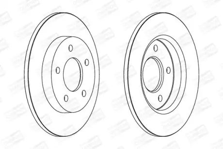 Диск тормозной задний (кратно 2) Mazda 3 (03-09), (09-14) CHAMPION 562560CH