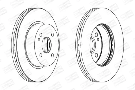 Гальмівний диск перед. MAZDA 2/MX-5 IV (ND__) 07- компл. 2шт CHAMPION 562564CH