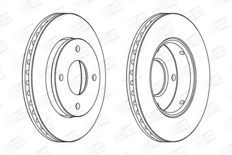 Диск тормозной передний (кртано 2) Mitsubishi Colt VI/ Smart Forfour (04-06) (56 CHAMPION 562575CH
