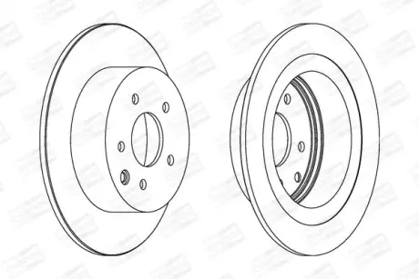 Диск тормозной задний (кратно 2) Nissan Juke (10-19), Qashqai I, Teana (I,II,III CHAMPION 562576CH