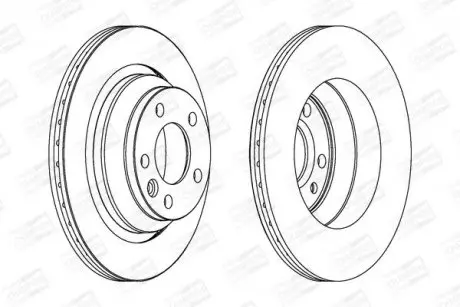 Диск тормозной задний (кратно 2шт.) VW MULTIVAN V (03-15) CHAMPION 562603CH