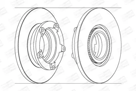 Диск тормозной задний (кратно 2) Ford Transit (06-14) CHAMPION 562638CH1