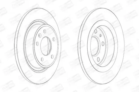 Диск гальмівний задній (кратно 2) Chevrolet Cruze (J300) (09-) / Opel Astra J (P10) (09-15) CHAMPION 562640CH