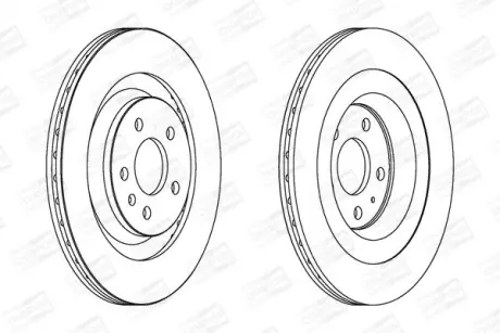 Диск тормозной задний (кратно 2) Audi A4 (B8), Q5 (08-17) CHAMPION 562645CH
