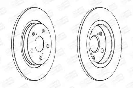 Диск тормозной задний (кратно 2шт.) Toyota Avensis (09-) CHAMPION 562659CH