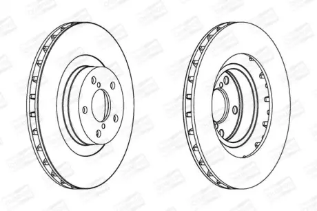 Диск тормозной передний (кртано 2) Subaru Forester (04-12, 08-13, 13-), Legacy (CHAMPION 562677CH