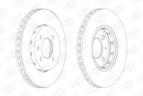 Гальмівний диск перед. Seat Mii/Skoda Citigo 11-19 компл. 2шт CHAMPION 562727CH