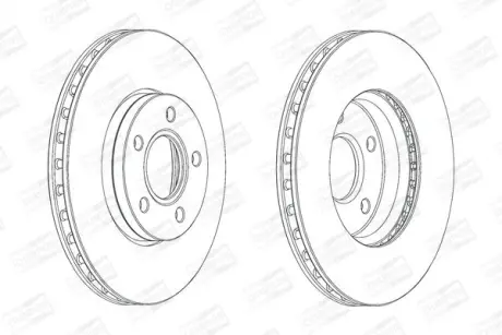 Диск тормозной передний (кртано 2) Ford Focus III CHAMPION 562752CH