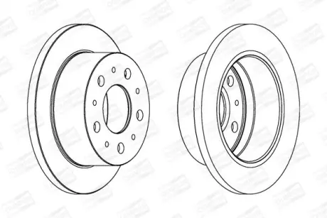 Диск тормозной задний (кратно 2) Citroen Jumper II/ Fiat Ducato (06-) CHAMPION 562753CH