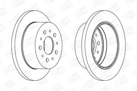 Диск тормозной задний (кратно 2) Citroen Jumper (I,II)/ Fiat Ducato (94-02, 06-) CHAMPION 562757CH