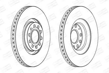 Гальмівний диск A4/A6/Allroad/Exeo (97-13) CHAMPION 562978CH-1