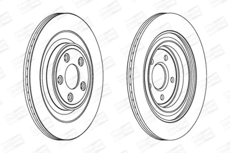 Гальмівний диск зад. S-type/XF/XJ/XK 99- 2.0-5.0 компл. 2шт CHAMPION 563027CH