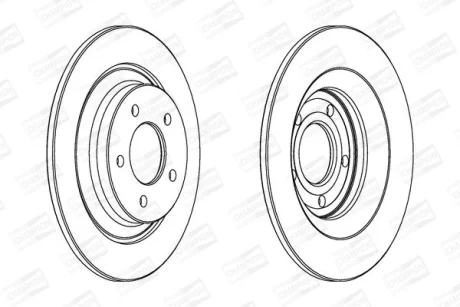 Гальмівний диск задн. MAZDA 5 (CR) 05-10 компл. 2шт CHAMPION 563038CH