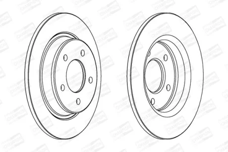 Гальмівний диск задн. MAZDA 3/5 03- компл. 2шт CHAMPION 563043CH