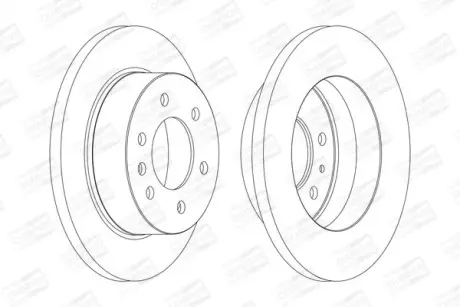 Диск тормозной задний (кратно 2) MB Sprinter (06-)/ VW Crafter (06-) CHAMPION 569137CH