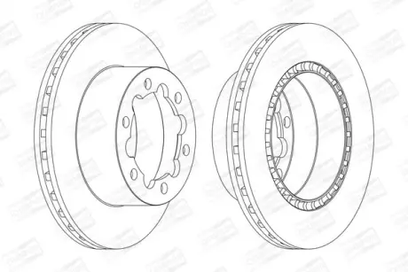 Диск тормозной задний (кратно 2) MB Sprinter (06-)/ VW Crafter (06-) CHAMPION 569138CH