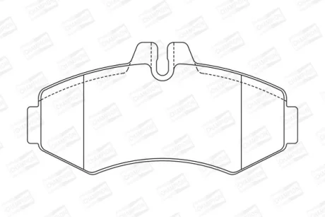 Колодки тормозные дисковые передние MB Sprinter (96-06), Vito (96-03) CHAMPION 571946CH