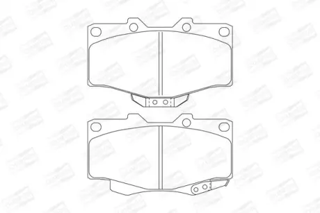 Колодки тормозные дисковые передние Toyota Land Cruiser (J7,J8,J9), 4 Runner (II CHAMPION 572140CH
