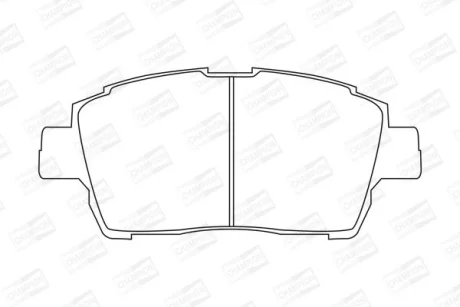 Гальмівні колодки пер. Toyota Yaris/Prius 99-05 (akebono) CHAMPION 572405CH