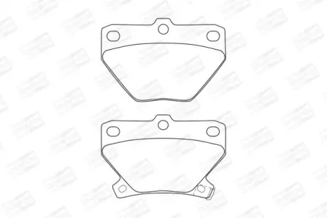 Колодки тормозные дисковые задние Toyota Corolla (01-07), Prius (03-09) (572450C CHAMPION 572450CH