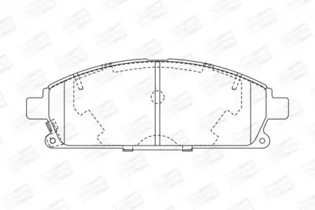 Колодки тормозные дисковые передние NISSAN CIMA (WY33) 96-01, PATHFINDER II (R50) 95-05 CHAMPION 572466CH