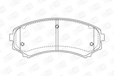 Колодки тормозные дисковые передние MAZDA E2000, E2200, MITSUBISHI Montero, Pajero, Shogun CHAMPION 572497CH