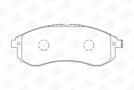 Колодки тормозные дисковые передние Mitsubishi L200 (01-07) CHAMPION 572500CH