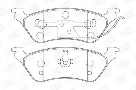 Колодки гальмівні дискові задні Chrysler Voyager/ Grand Voyager (III,IV)/ Jeep Cherokee (01-08) CHAMPION 572505CH