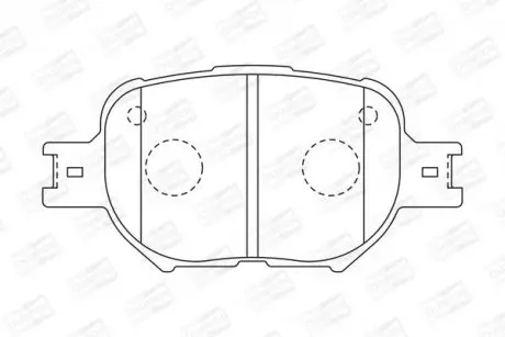 Колодки гальмівні дискові передні TOYOTA CALDINA Estate (_T24_) 02-07, CELICA Coupe (_T23_) 99-06 CHAMPION 572517CH