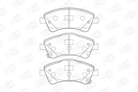 Гальмівні колодки пер. Toyota Avensis 08- (bosch) CHAMPION 572525CH