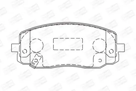 Колодки гальмівні дискові передні HYUNDAI i10 I (PA) 07-|KIA PICANTO I (SA) 04-12 CHAMPION 572526CH